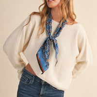 Lightweight Cropped Knit Sweater – Relaxed Fit Soft Pullover