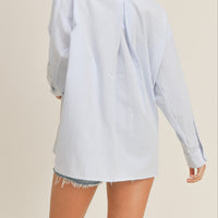 Oversized Stripe Button Down Shirt