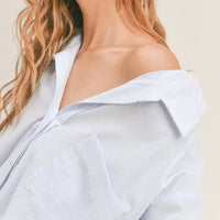 Oversized Stripe Button Down Shirt