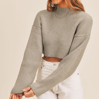 Basic Ribbed Crop Sweater