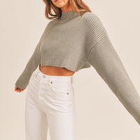 Basic Ribbed Crop Sweater