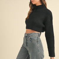 Basic Ribbed Crop Sweater