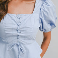 Romantic Puff Sleeve Peplum Top