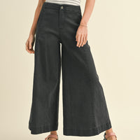 Stretched Wide Leg Premium Pants