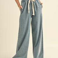 Denim Wide Leg Pants