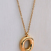 Balloon Initial Gold Necklace