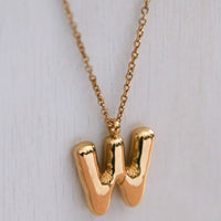 Balloon Initial Gold Necklace