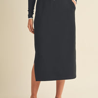 Sporty Basic Midi Skirt