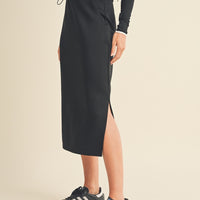 Sporty Basic Midi Skirt