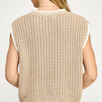 Soft Chunky Knit Sweater Vest