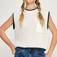 Soft Chunky Knit Sweater Vest