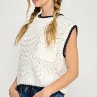 Soft Chunky Knit Sweater Vest