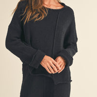 Asymmetric Cut Sweater Top