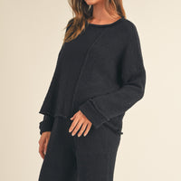 Asymmetric Cut Sweater Top