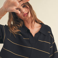 Comfy Knitted Collar Top