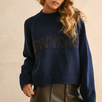 City Script Knit Sweater – London / Paris