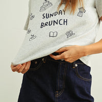 Sunday Brunch Embroidered Graphic Tee