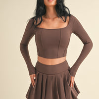 Long Sleeve Corset Top