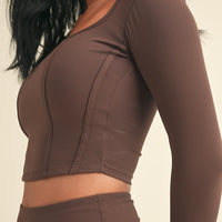Long Sleeve Corset Top