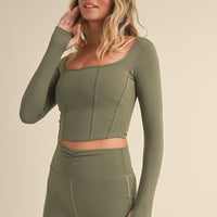 Long Sleeve Corset Top