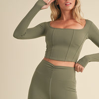 Long Sleeve Corset Top