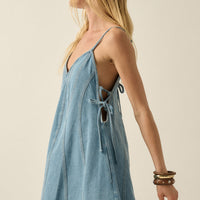 Denim A line Babydoll Mini Dress