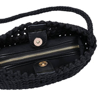 Braided Woven Neoprene Shoulder Bag (with Removable Zip Pouch)