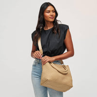 Woven Neoprene Tote Bag with Adjustable Crossbody Strap