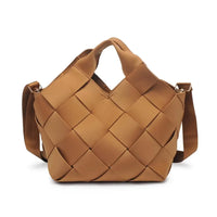 Woven Vegan Leather Neoprene Tote Bag