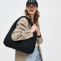 Luxe Woven Oversized Hobo Bag