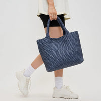 Woven Neoprene Tote Bag with Adjustable Crossbody Strap