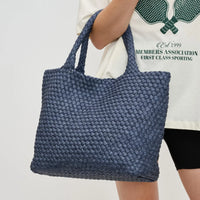 Woven Neoprene Tote Bag with Adjustable Crossbody Strap