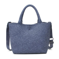 Woven Neoprene Tote Bag with Adjustable Crossbody Strap