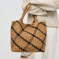 Woven Neoprene Tote Bag with Adjustable Crossbody Strap
