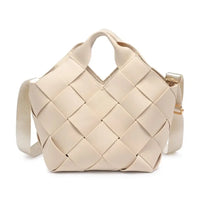 Woven Vegan Leather Neoprene Tote Bag