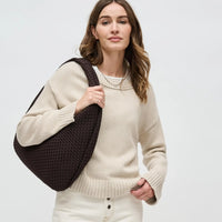 Luxe Woven Oversized Hobo Bag