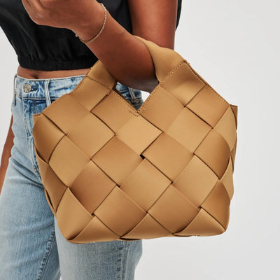 Woven Vegan Leather Neoprene Tote Bag
