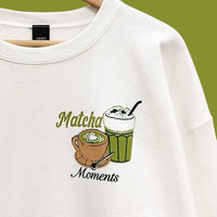 Matcha Moments Oversized Graphic Sweatshirt