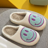 Smile Face Soft Plush Slippers