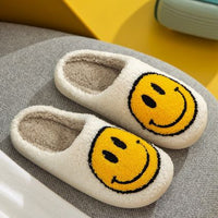 Smile Face Soft Plush Slippers