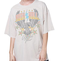 Rock and Roll Oversize Vintage Graphic Tee