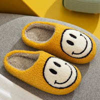 Smile Face Soft Plush Slippers