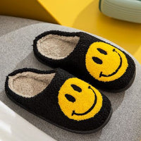 Smile Face Soft Plush Slippers