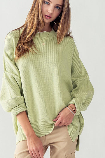 Cozy Side Slit Oversized Sweater