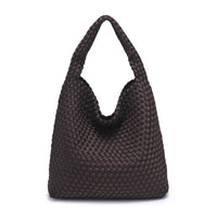 Woven Neoprene Hobo Shoulder Bag with Removable Pouch