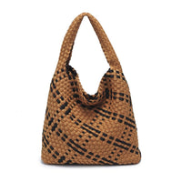 Woven Neoprene Hobo Shoulder Bag with Removable Pouch