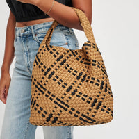 Woven Neoprene Hobo Shoulder Bag with Removable Pouch