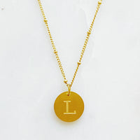 Round Initial Necklace