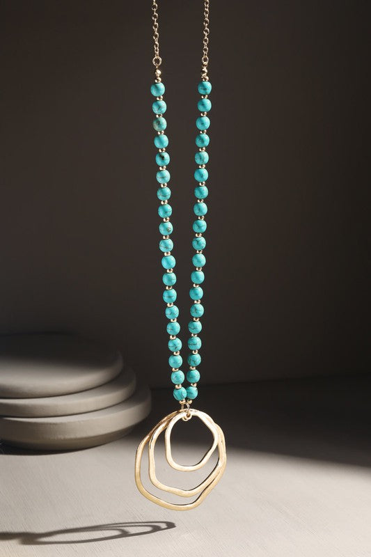 Multi Circle Long Necklace