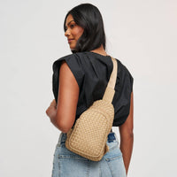 Woven Neoprene Sling Backpack with Adjustable Strap